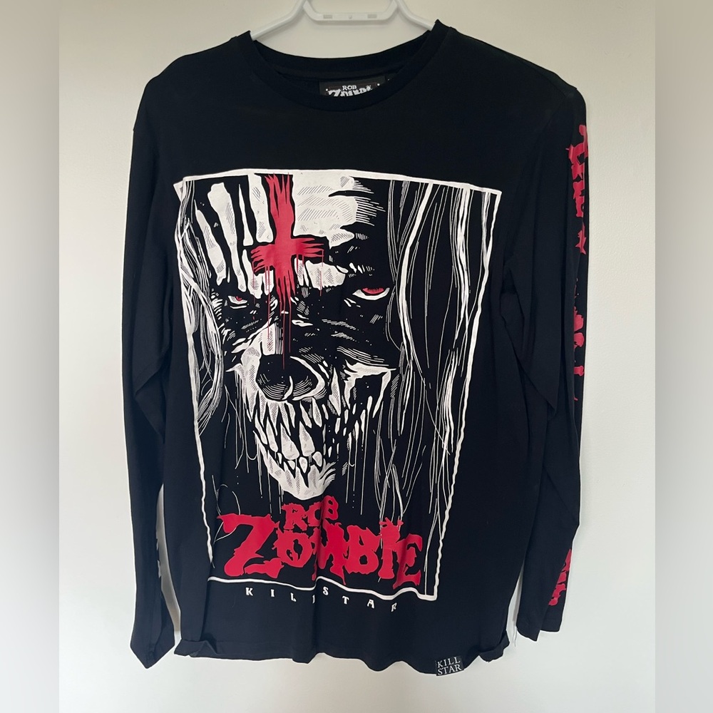 Killstar Black Long-Sleeve 'Rob Zombie' Collaboration Graphic Tee